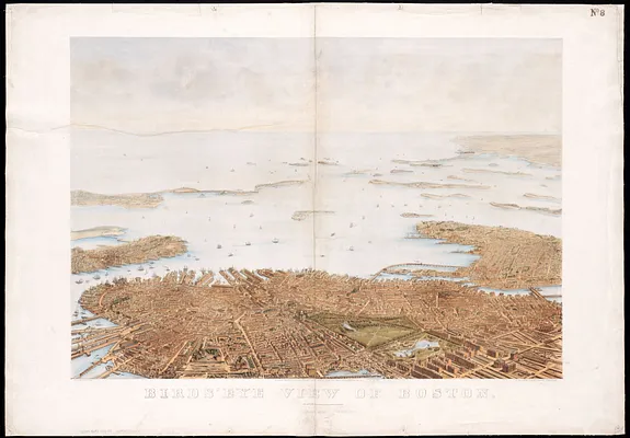 Bird's eye view of Boston