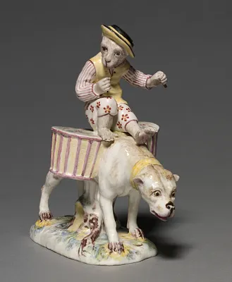 Figure of a Monkey on a Dog