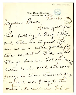 Letter from Madge Gates Wallace to Bess W. Truman