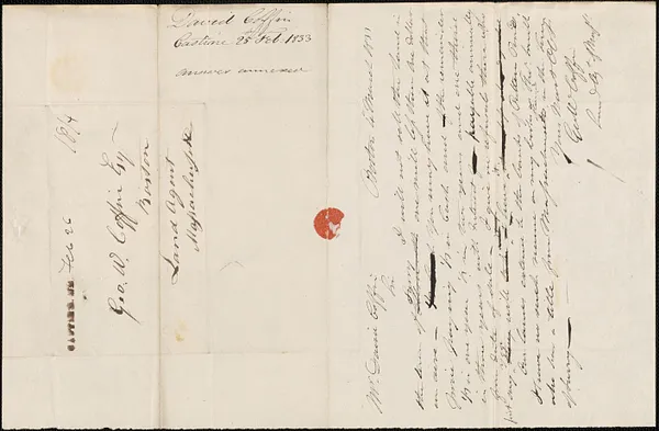 David Coffin to George Coffin, 25 February 1833
