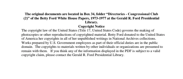 Directories - Congressional Club (2)