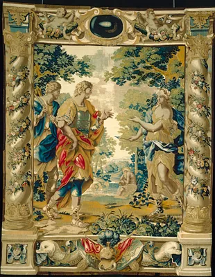 Venus tells Aeneas and his friend Achates to go to Carthage
