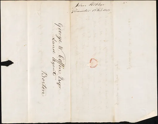 John Webber to George Coffin, 13 February 1843