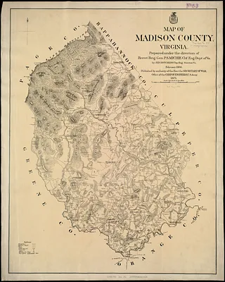 Map of Madison County, Virginia