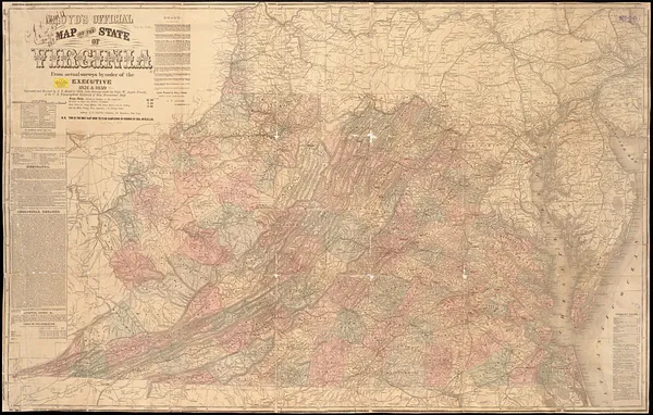 Lloyd's official map of the state of Virginia from actual surveys by order of the Executive, 1828 & 1859