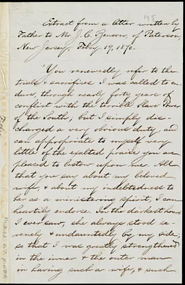 Extract of letter from William Lloyd Garrison to J. C. Benson, Febr'y 19, 1870