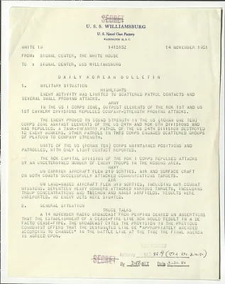 Memorandum, Daily Korean Bulletin