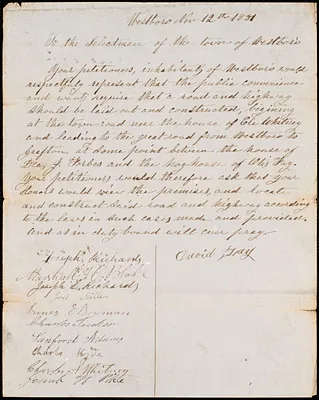 Petitions for New Roads, 1851-1875