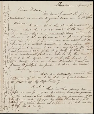 Letter from Caroline Weston, Boston, [Mass.], to Debora Weston, March 3rd, [1839?]
