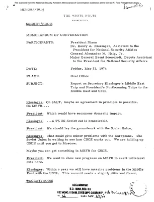 May 31, 1974 - Nixon, Kissinger, Alexander Haig