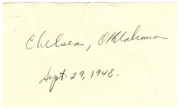 Press Release, Speech of President Harry S. Truman, Chelsea, Oklahoma