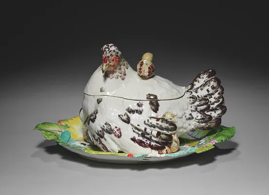 Hen and Chicks Covered Tureen on Stand