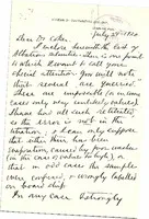 Three-page manuscript letter from Henry Bryant Bigelow to Dr. Coker