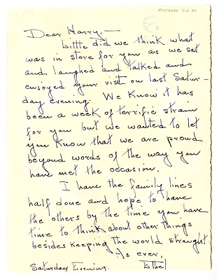 Letter from Mary Ethel Noland to Harry S. Truman