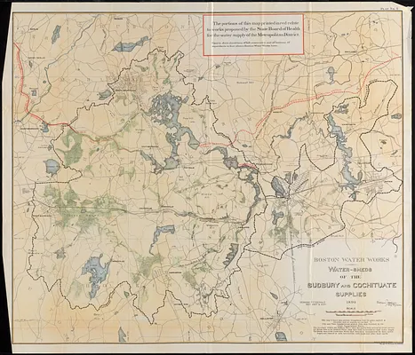 Boston Water Works Water - Sheds of the Sudbury and Cochituate Supplies