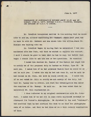 Herbert Brutus Ehrmann Papers, 1906-1970. Sacco-Vanzetti. Calvin H. Goddard: testimony, 1927. Box 12, Folder 14, Harvard Law School Library, Historical & Special Collections