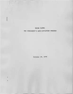 White Paper: The President's Anti-Inflation Program