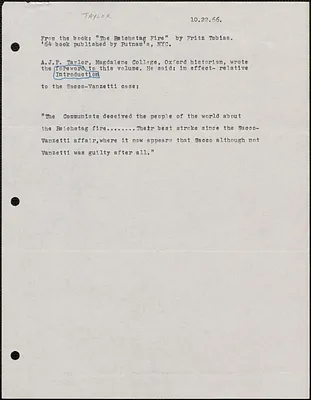 Typescript, October 22, 1966