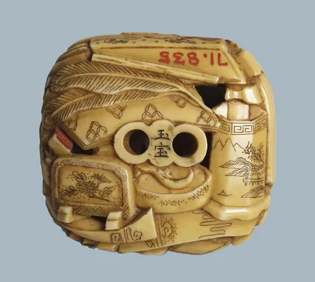 Netsuke Depicting Writing Materials