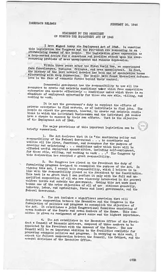 White House Press Release, Statement by President Harry S. Truman