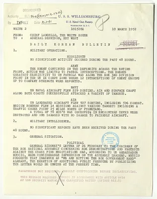 Memorandum, Daily Korean Bulletin