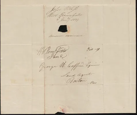 Jesse Bliss to George Coffin, 2 January 1839