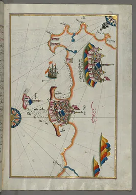 Map of the Eastern Coast of Calabria with the Towns of Crotone and Catanzaro