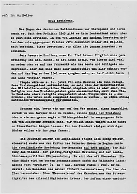 Report on Neue Erziehung