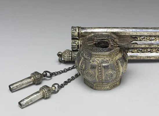 Pen Box and Inkwell with Tughra of Ahmed III