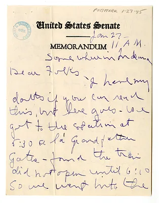 Letter from May Wallace to Bess W. Truman
