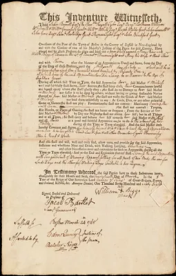 Mary Shaw indentured to apprentice with William Biggs of Truro, 24 March 1768