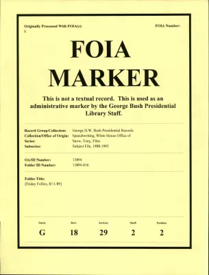 [Friday Follies, 8/11/89]