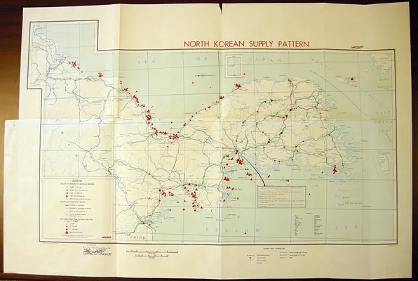 Map, North Korean Supply Pattern