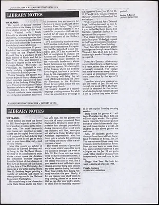 Wayland Library scrapbooks, volume 8, 1994-1996