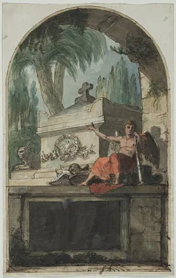 Design for a Fresco of the Tomb of Vincenzo Martinelli (1737-1807) in the Certosa of Bologna