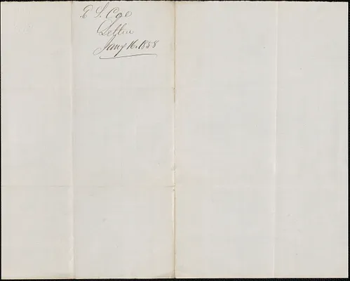 E. S. Coe to W. A. Harrington, 16 January 1858