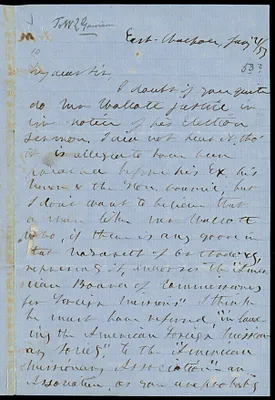 Letter from F. W. Bird, East Walpole, to William Lloyd Garrison, Jan'y 21, [18]53
