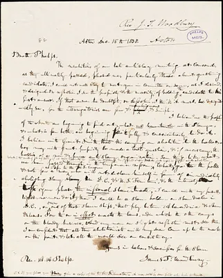 Letter from James Trask Woodbury, Acton, [Massachusetts], to Amos Augustus Phelps, 1838 Dec[ember] 15