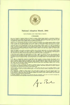 National Adoption Month, November 2002