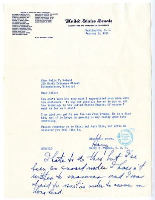 Letter from Harry S. Truman to Nellie Noland