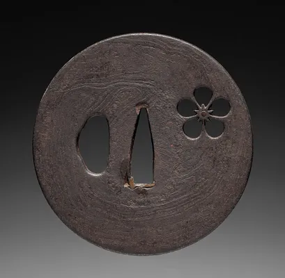 Sword Guard (Tsuba) with Plum