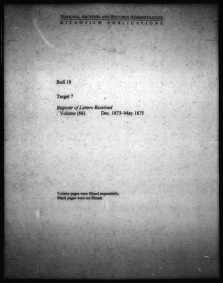 Register of Letters Received from the State of Kansas