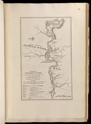 A draught of the Cherokee Country, on the west side of the Twenty Four Mountains, commonly called Over the Hills