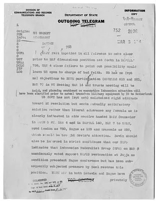 Telegram from Secretary of State Dean Acheson