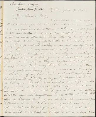Letter from Susan Wright, Groton, [Massachusetts], to Amos Augustus Phelps, 1844 June 7