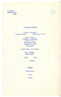 White House Menu