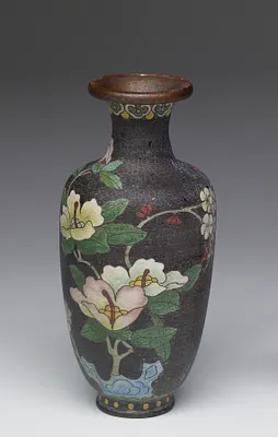 Enamel Vase Depicting a Stage of Cloisonné Enamelling Process (6 of 8)