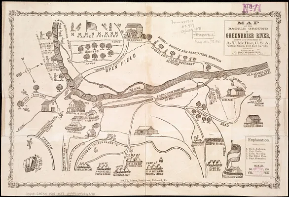 Map of the battle ground of Greenbrier River