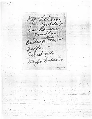 Lyndon Johnson's 1953 Desk Diary, 8/13/1953 note #3