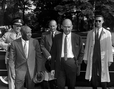 El Ferik Ibrahim Abboud, President of Sudan, Arrives at the White House